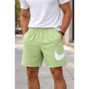 Nike Sportswear Club Fleece Big Swoosh Shorts Green Men's